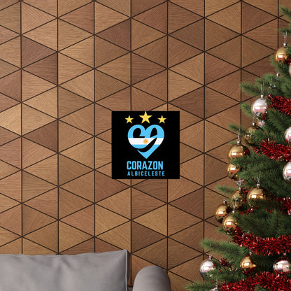 Argentina Corazon Albiceleste Matte Vertical Poster