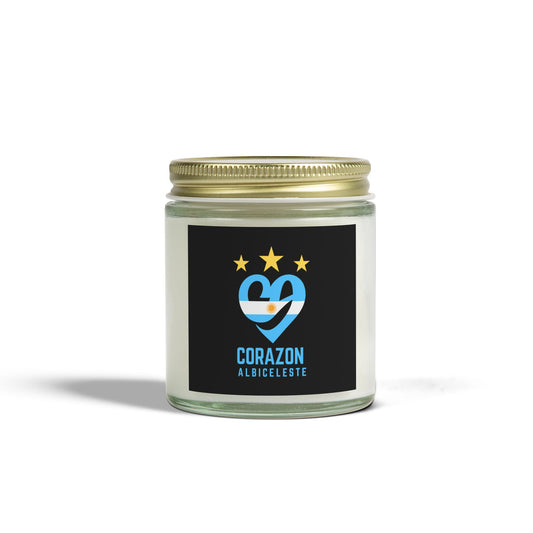 Coconut Apricot Scented Candle - Corazon Albiceleste
