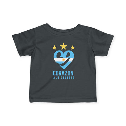 Cute Infant Jersey Tee with Corazón Design