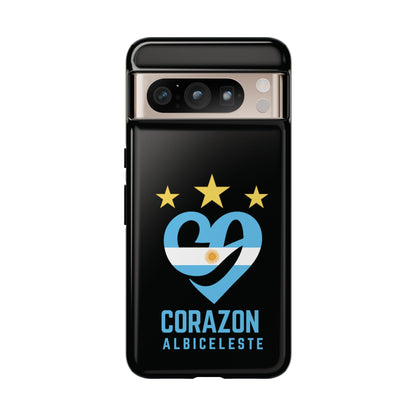 Corazon Albiceleste Phone Case - Tough & Stylish Protection for Fans
