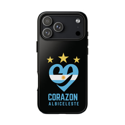 Corazon Albiceleste Phone Case - Tough & Stylish Protection for Fans