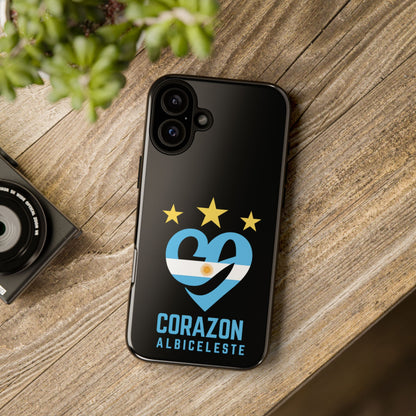 Corazon Albiceleste Phone Case - Tough & Stylish Protection for Fans