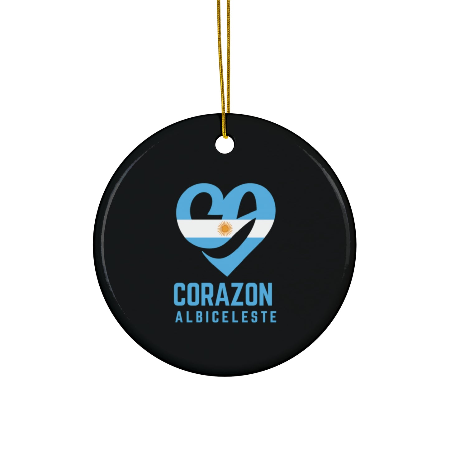 Argentina Heart Ceramic Ornament — “Corazon Albiceleste” Star Ornament
