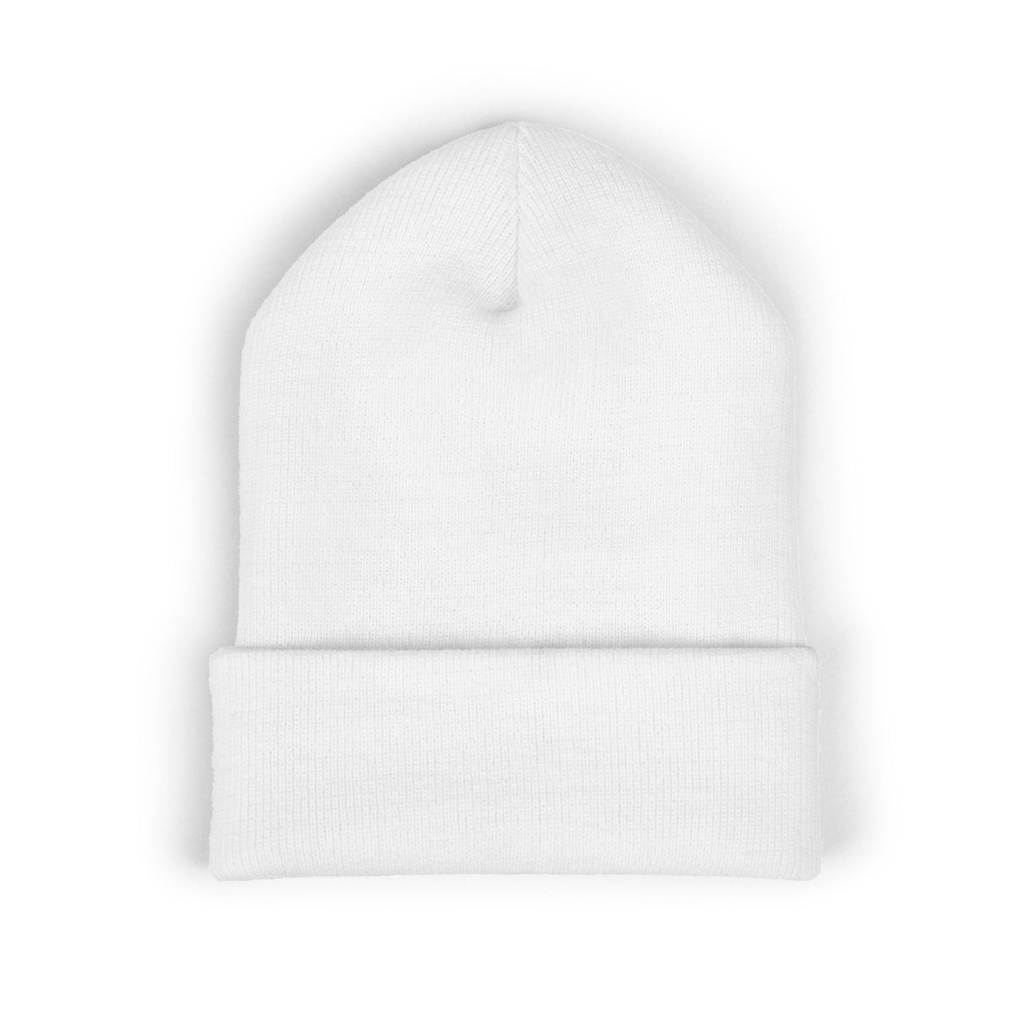 Embroidered Heartbeat Beanie — 'Corazón y Amistad' Cuffed Knit Hat