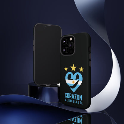 Corazon Albiceleste Phone Case - Tough & Stylish Protection for Fans