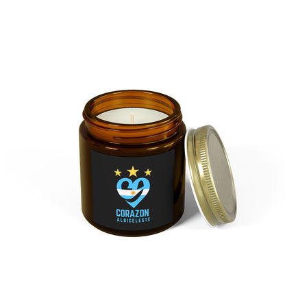 Coconut Apricot Scented Candle - Corazon Albiceleste