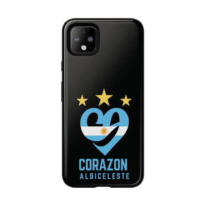 Corazon Albiceleste Phone Case - Tough & Stylish Protection for Fans