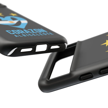 Corazon Albiceleste Phone Case - Tough & Stylish Protection for Fans