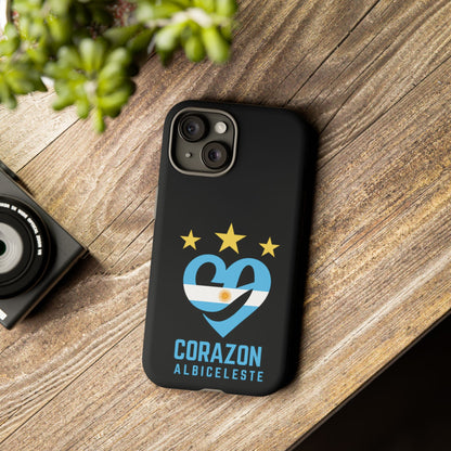 Corazon Albiceleste Phone Case - Tough & Stylish Protection for Fans