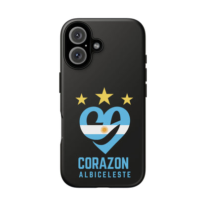 Corazon Albiceleste Phone Case - Tough & Stylish Protection for Fans