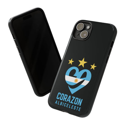 Corazon Albiceleste Phone Case - Tough & Stylish Protection for Fans