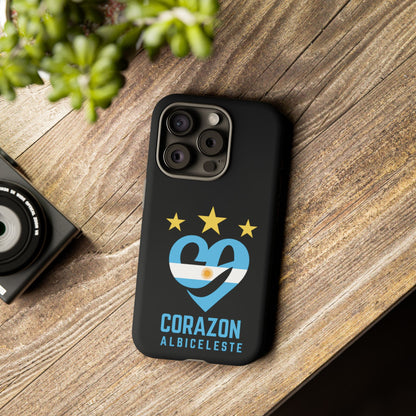 Corazon Albiceleste Phone Case - Tough & Stylish Protection for Fans