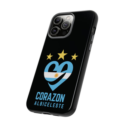 Corazon Albiceleste Phone Case - Tough & Stylish Protection for Fans
