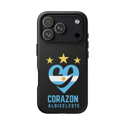 Corazon Albiceleste Phone Case - Tough & Stylish Protection for Fans