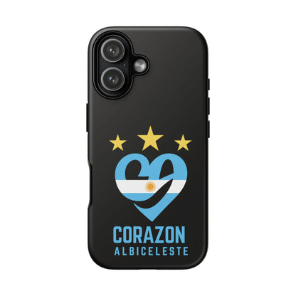 Corazon Albiceleste Phone Case - Tough & Stylish Protection for Fans