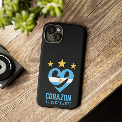 Corazon Albiceleste Phone Case - Tough & Stylish Protection for Fans